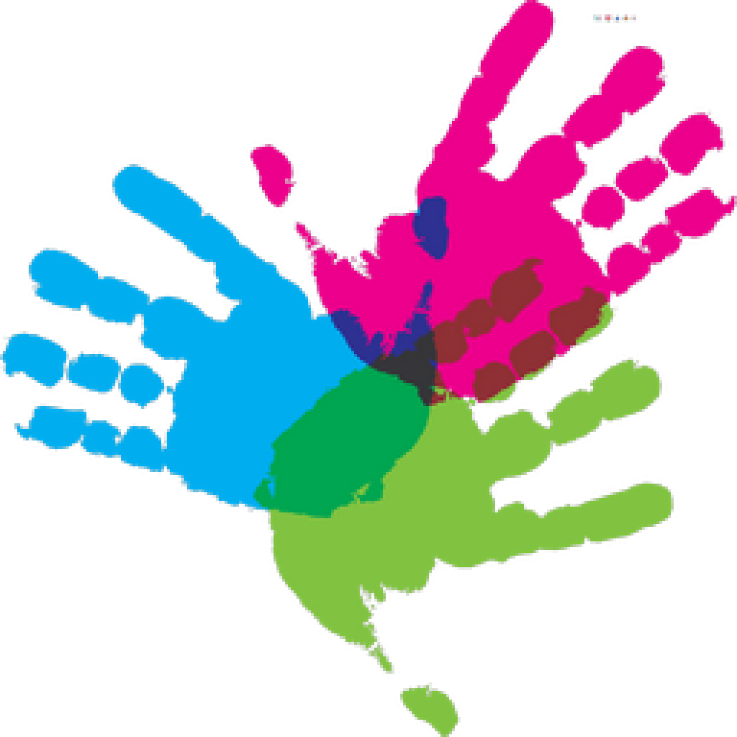 odbite kolorowe dłonie